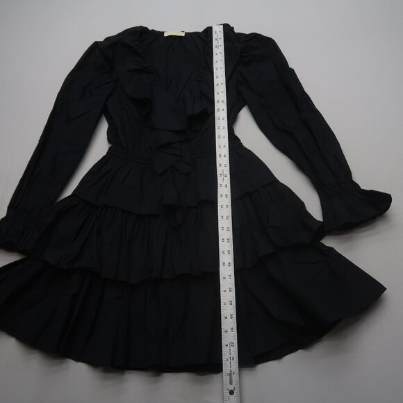 Ulla Johnson Lola Tiered Ruffle Mini Dress Black Size 4 - Picture 9 of 13